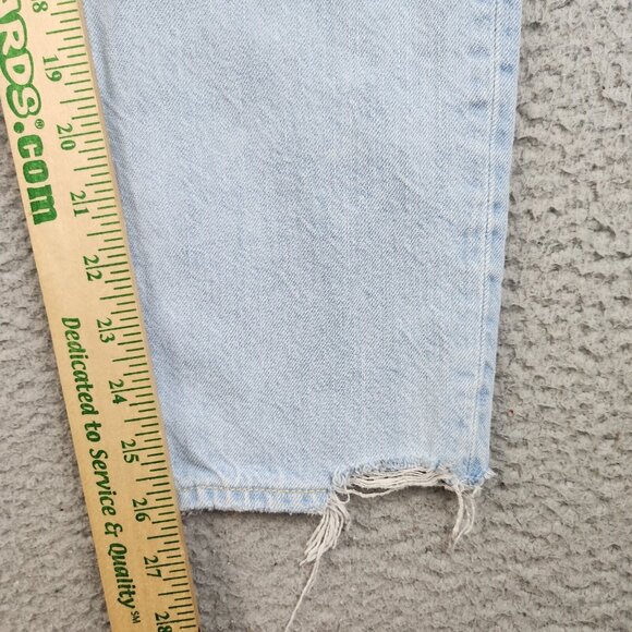 American Eagle Jeans Womens 4 Blue Curvy Mom Jean Distressed Stretch High Waist - Picture 5 of 13